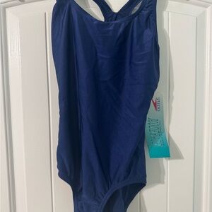 Speedo Navy Blue Athletic Swimsuit